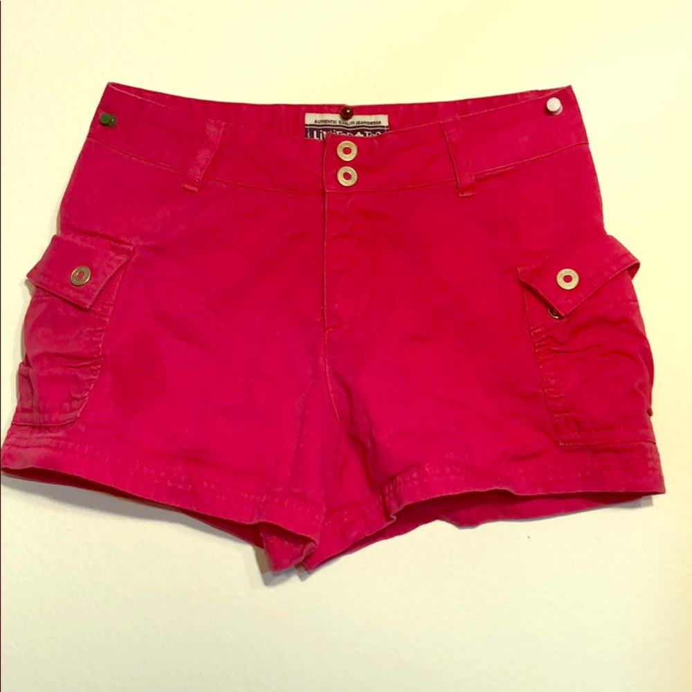 Limited too pink denim shorts